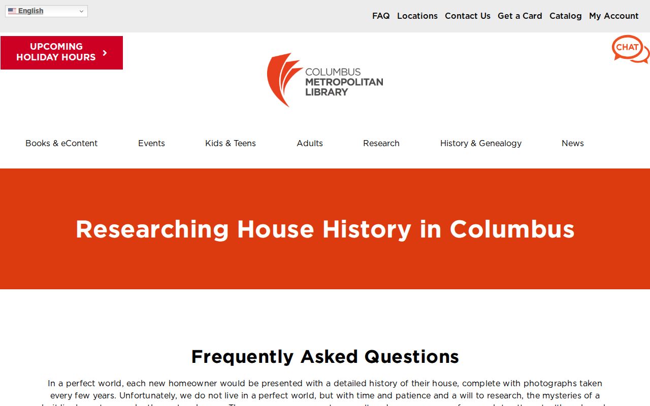 Reynoldsburg previous residents Columbus library house history workflow